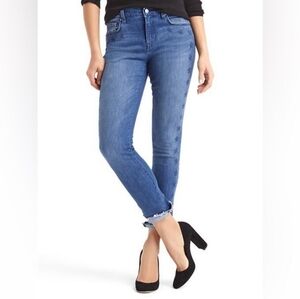 GAP 1969 Best Girlfriend Blue Denim Jeans with Star Pattern